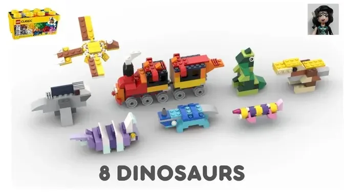 8 DINOSAURS 🦕🦖 classic 10696 ideas How to build easy