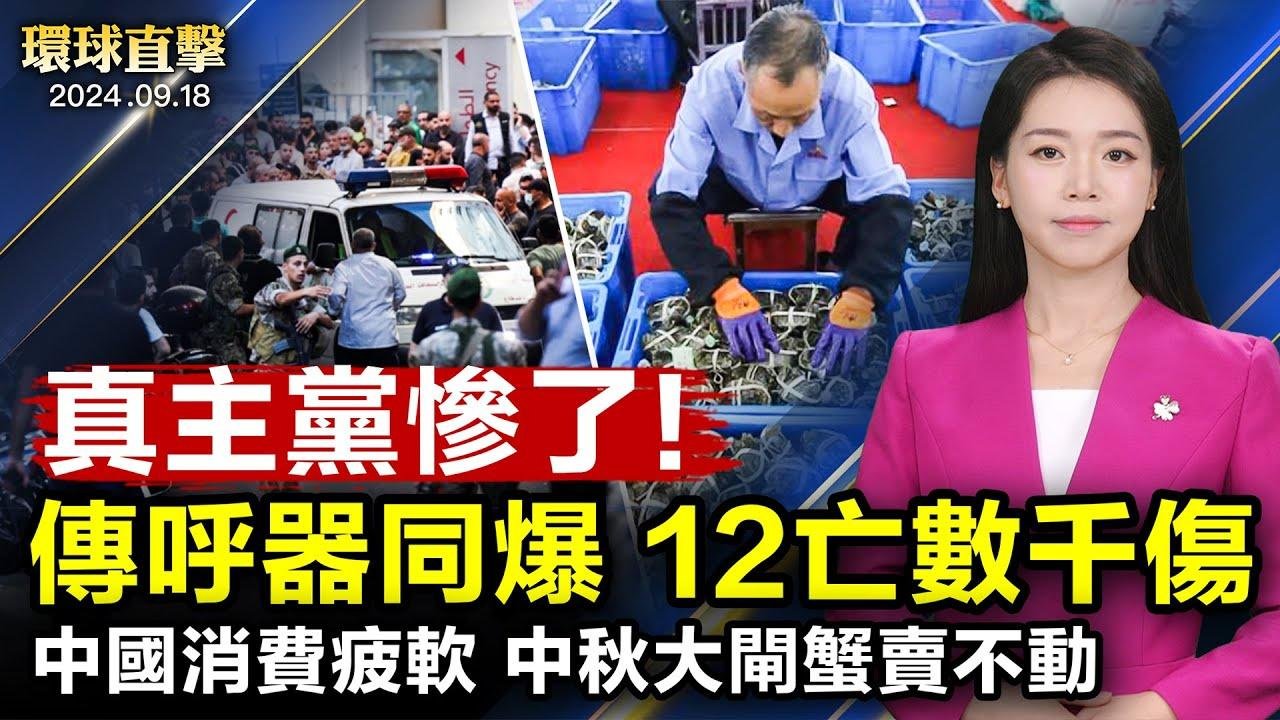 黎巴嫩真主党传呼机同时爆炸 12亡数千伤；深圳日侨遇袭 日领馆要求中共防再发生；中国消费疲软 中秋大闸蟹都卖不动了；誓阻中共倾销汽车 川普：有影响的总统才被袭【 #环球直击 】｜ #新唐人电视台