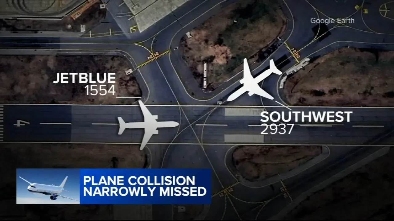 Close call collision narrowly avoided after 2 jets were cleared onto the same runway