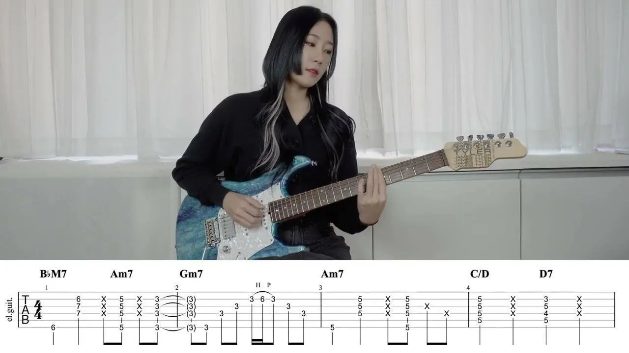 르세라핌 - Perfect Night guitar cover[타브악보]
