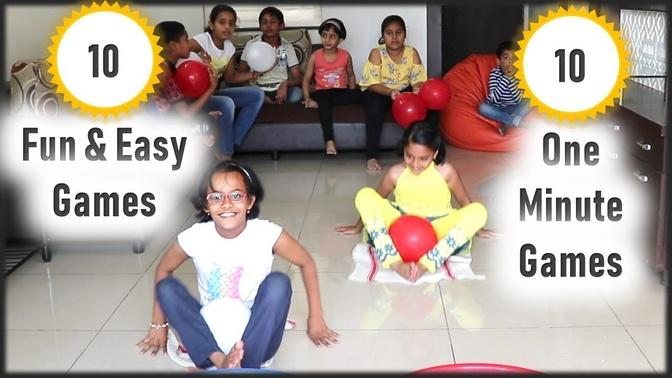 10 Indoor Activities for kids - Fun Indoor games - games for kids - Minute to Win It Games for kids.