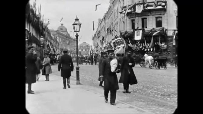 【高清修復】各國100年前的珍貴影像  1896年的莫斯科特維斯卡亞街