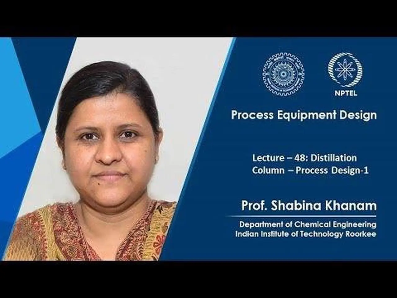 Lecture 48 : Distillation Column – 1