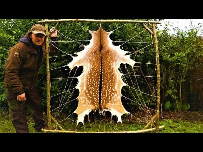  I TAN ANIMAL HIDES (the easy way) for Bushcraft _ Survival _ Camping trips. Caveman Carpet!.mp4