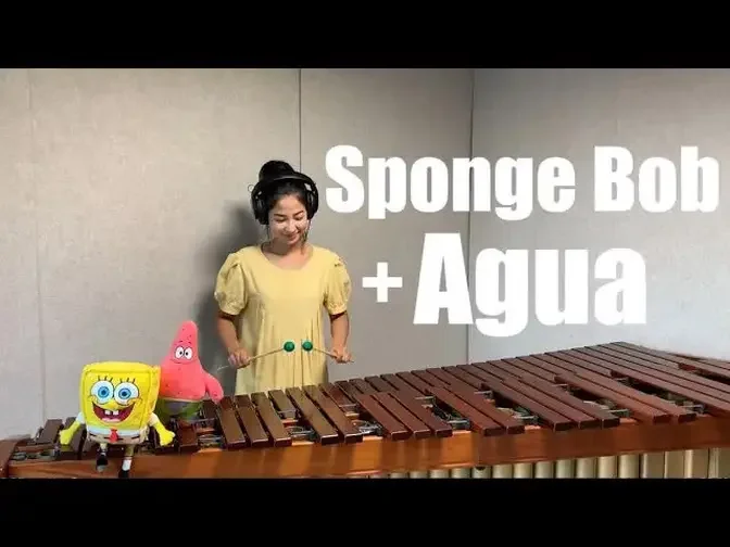 SpongeBob + AGUA - Tainy, J Balvin/ Marimba cover