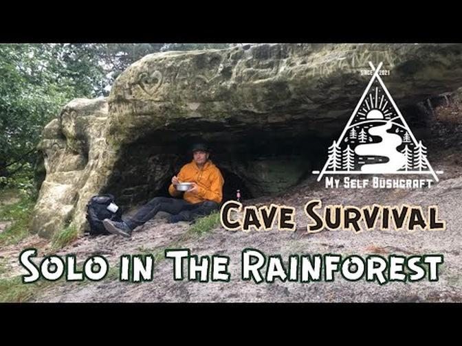 Hide In Cave From Heavy Rain Solo In The Rainforest #solo #survival # ...