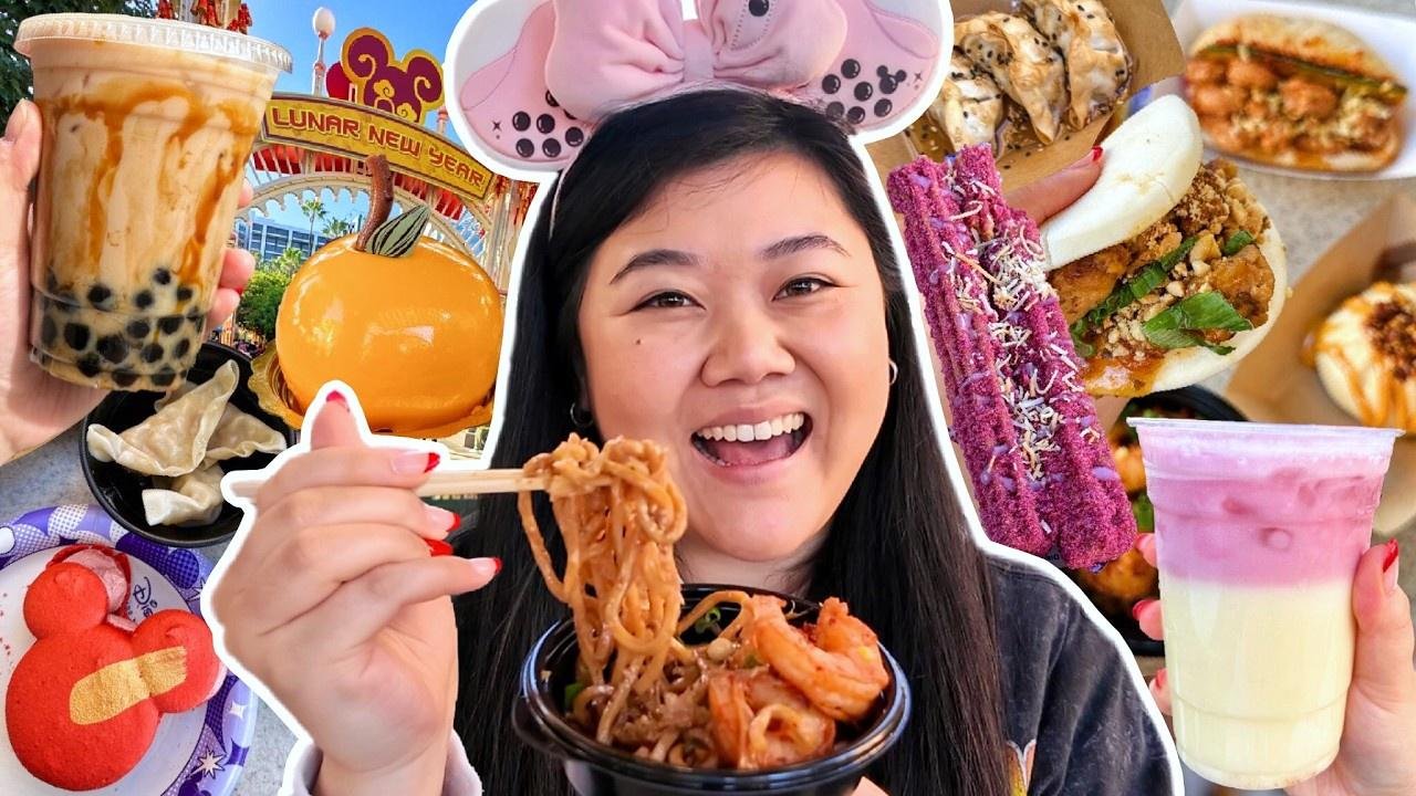 ONLY EATING DISNEY ASIAN FOOD FOR 24 HOURS! Lunar New Year 2024 Food