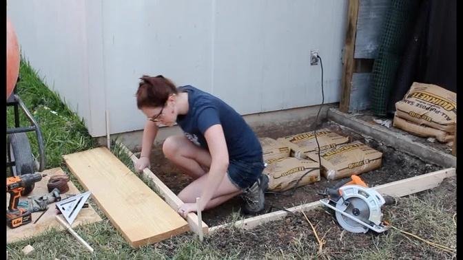 How to Frame and Pour a Small Concrete Slab | DIY