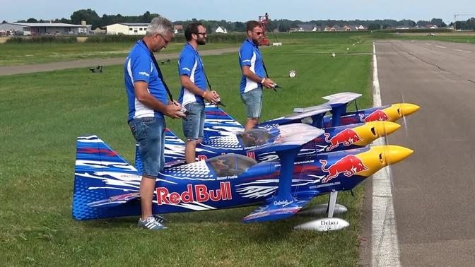 AWESOME DISPLAY OF THE RED BULL AEROBATIC TEAM