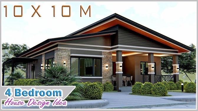 SMALL HOUSE DESIGN 10x10 Meters 32 8 X 32 8 Ft 4 Bedroom House