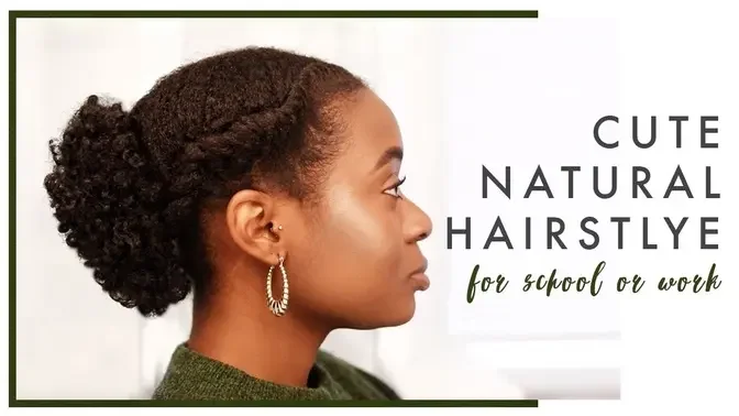 Simple Hairstyle For Short 4C Natural Hair _ Perfect for School or Work