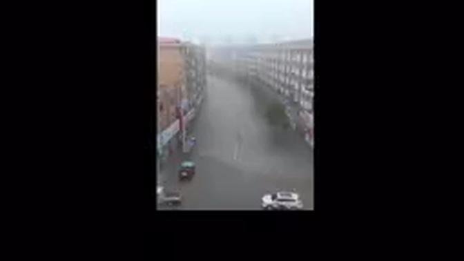 暴雨成災，中國最著名的稻米產地「黑龍江五常市」市區泡水，大量的農田也都被淹沒了。