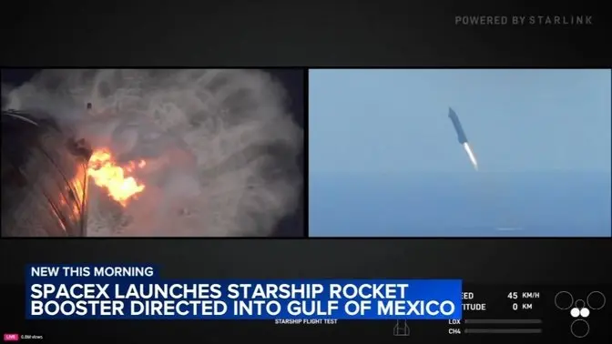 SpaceX calls off nail-biting catch attempt as booster splashes down to Earth