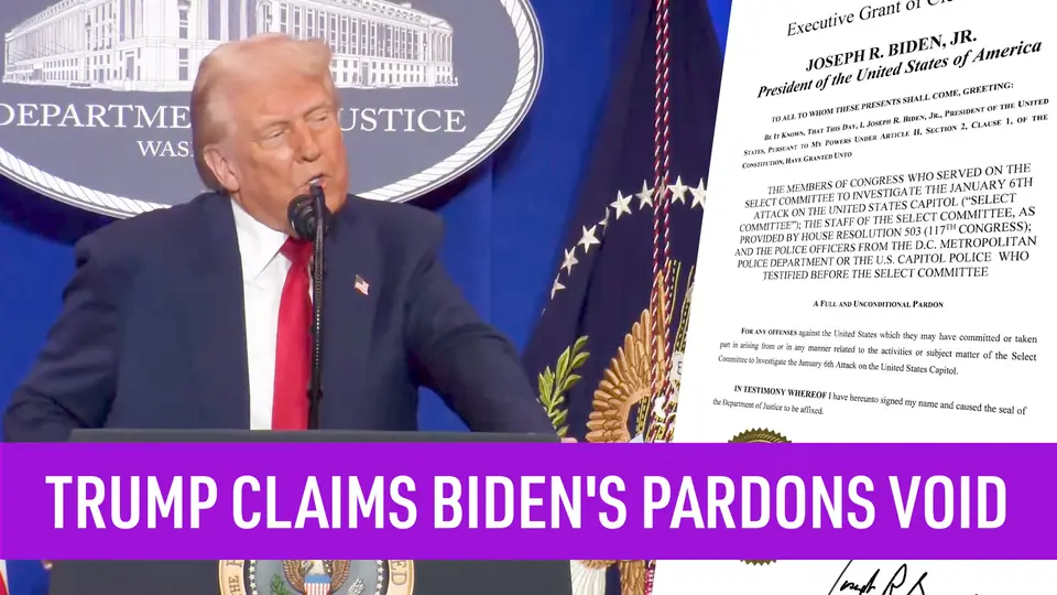 Trump Claims Biden's Pardons Void