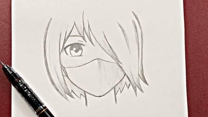 Easy anime drawing  how to draw anime girl easy stepbystep