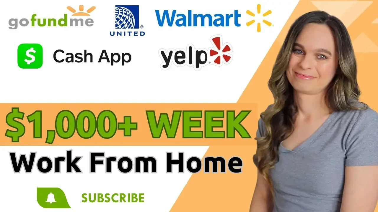 $1,000 Week+ Walmart, GoFundMe, CashApp, United Airlines & More Work From Home Jobs 2024 | No Degree