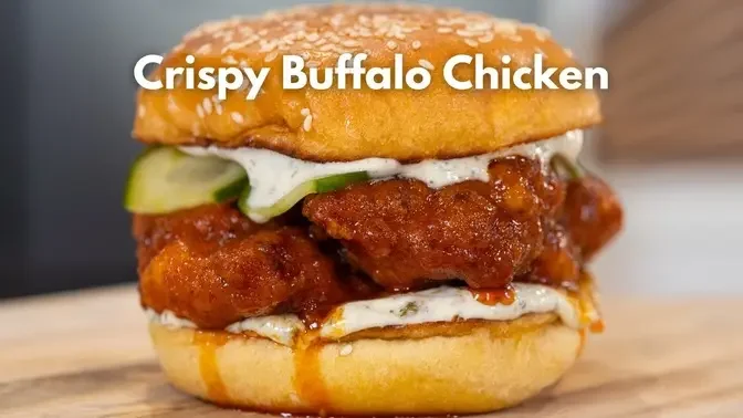 Crispy Chicken Sandwich with Buffalo Honey Sauce | Or Is It A Burger?