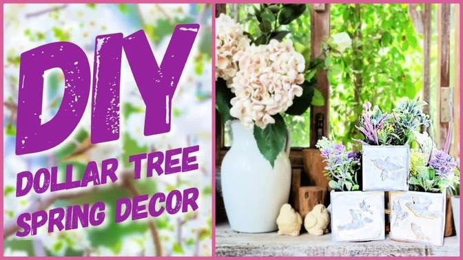 🕊💐 Easy Spring Embossed Mini Planters | Dollar Tree DIYs |  Spring Decor Craft Ideas On A Budget