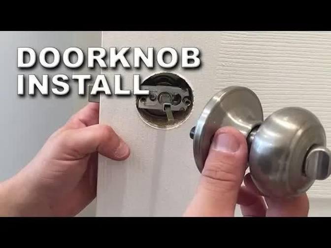 How to Install A Door Knob on An Interior Pre-Hung Door | Videos | How ...