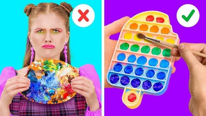 CREATIVE ART TRICKS AND DRAWING HACKS || Easy And Fun Art Hacks by 123 GO! SERIES