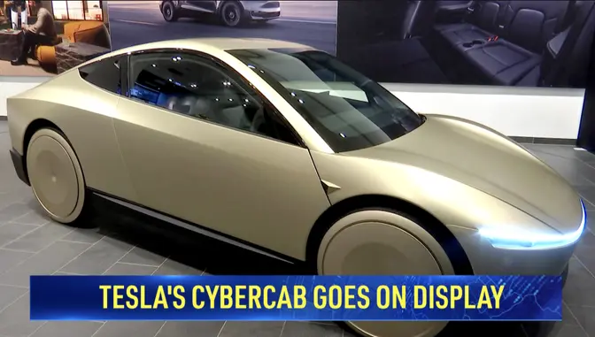 Tesla's Cybercab Goes on Display in Berlin