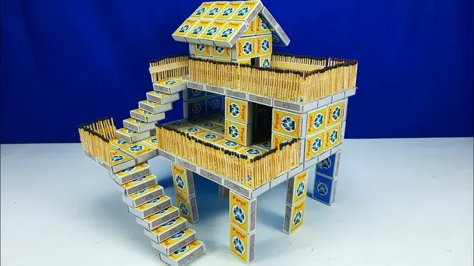 How to make a Beautiful House from Matchbox at Home - DIY mini House out of waste Matchbox