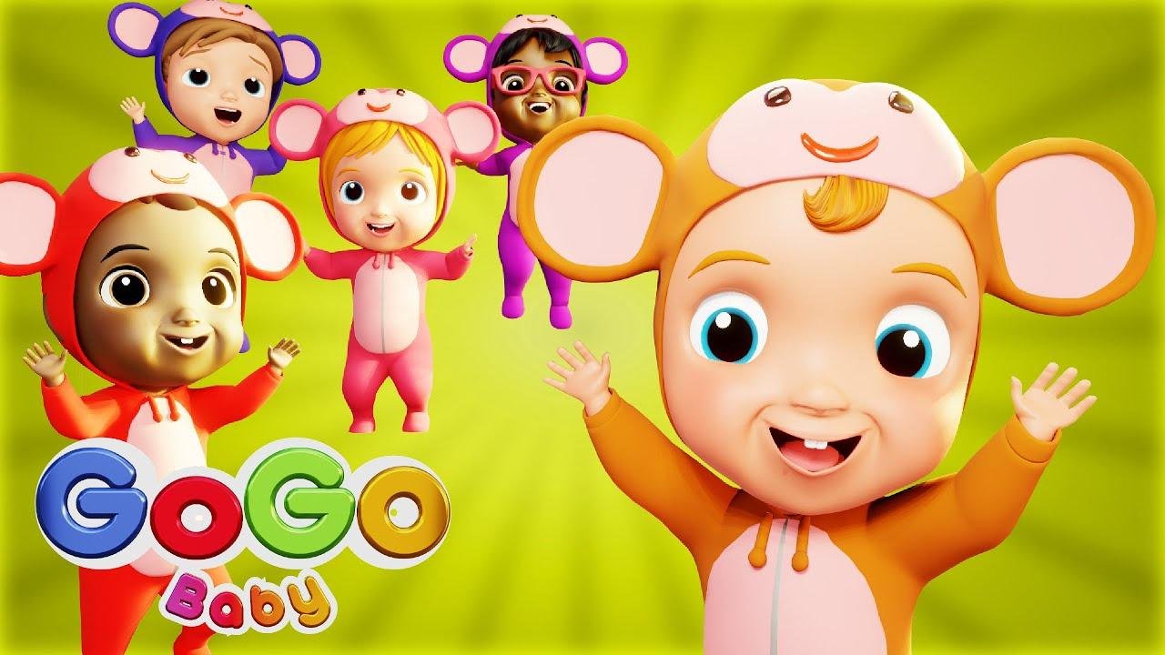 Five little monkeys | GoGo Baby - Nursery Rhymes & Kids Songs