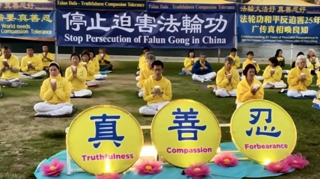 #July20Rally2024 Candlelight Vigil in San Diego to Stop Persecution of Falun Gong #falundafa #stoppersecutionfalungong