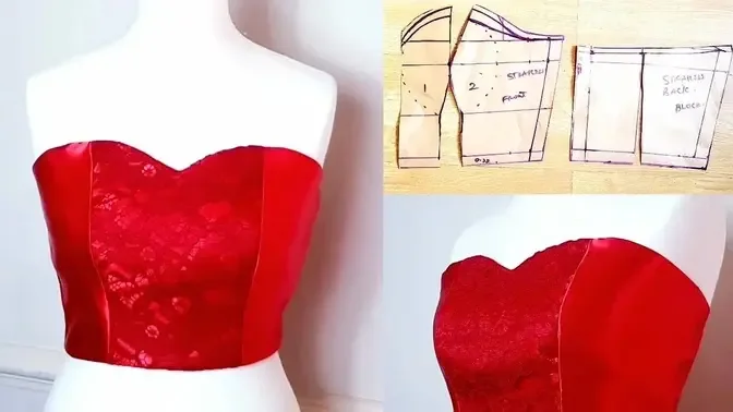 strapless dress pattern making