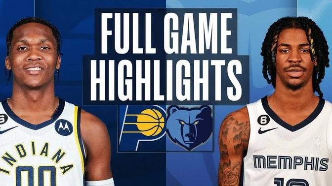 Indiana Pacers vs. Memphis Grizzlies Full Game Highlights | Jan 29 | 2022-2023 NBA Season