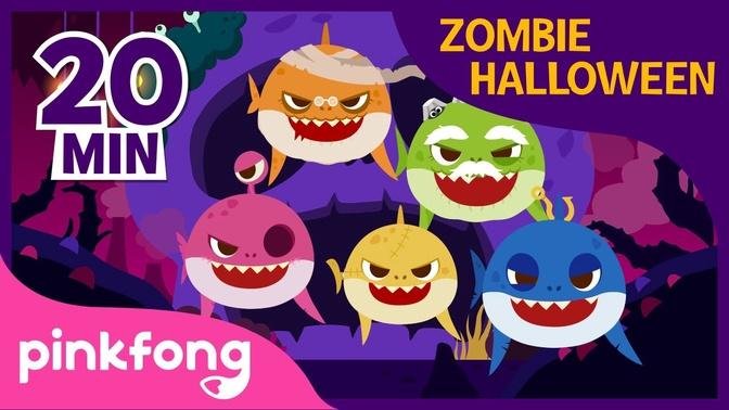 Halloween Zombie Sharks and more    Compilation   Halloween Baby Shark   Pinkfong Songs for Children