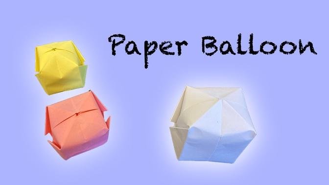 How To Make Easy PAPER BALLOON For Kids / Nursery Craft Ideas / Paper Craft Easy / 摺紙 氣球