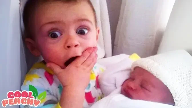 Legendary Moments When Kids Meet Newborn Babies - Funny Baby Siblings || Cool Peachy 🍑