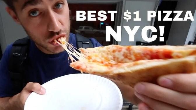 BEST $1 PIZZA in New York City CHALLENGE! | DEVOUR POWER