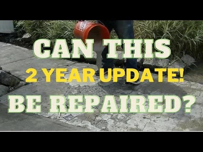 Can This Concrete Be Repaired? UPDATE VIDEO! (Resurfaced concrete walk)