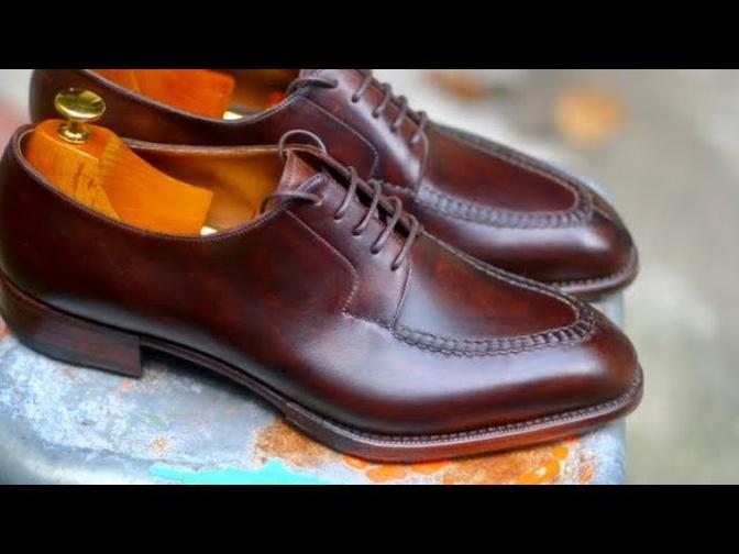 Making handmade apron toe derby(Blucher) _ leather shoes | Videos ...