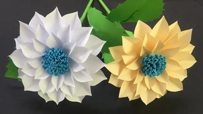 How to Make Beautiful Paper Flower - Making Paper Flowers Tutorial - DIY Paper Crafts