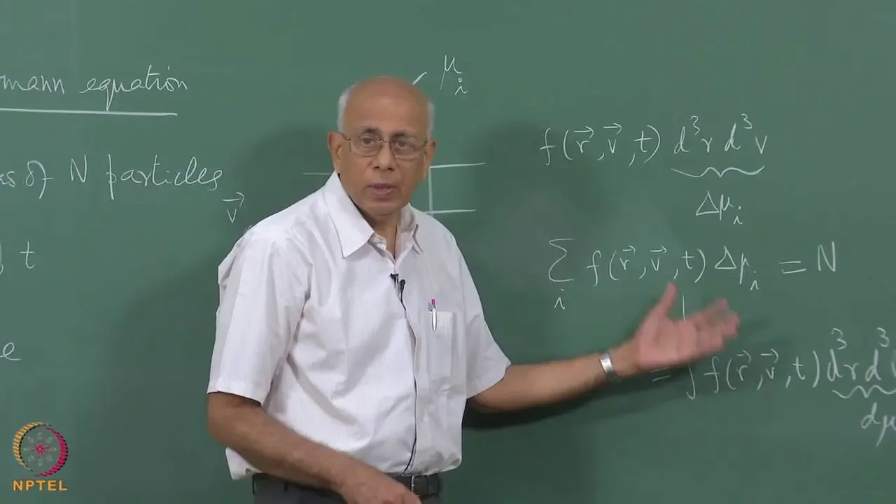 Mod-01 Lec-23 The Boltzmann equation for a dilute gas (Part 1)