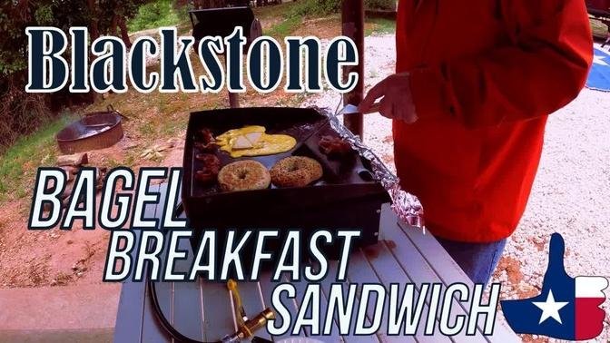 Griddle Cooking Breakfast!  BlackStone Griddle Breakfast Bagel Sandwich