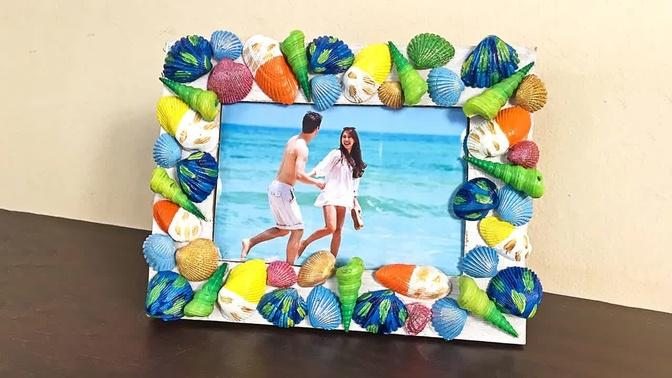  Stunning DIY Photo Frame Idea using Seashells | Seashells Craft Idea | Som's Happy Craft 2020
