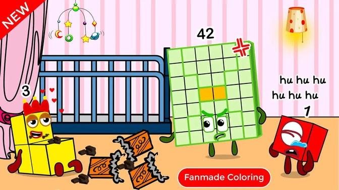 Nb 3 is Very Greedy !!! Numberblocks Fanmade Coloring Story
