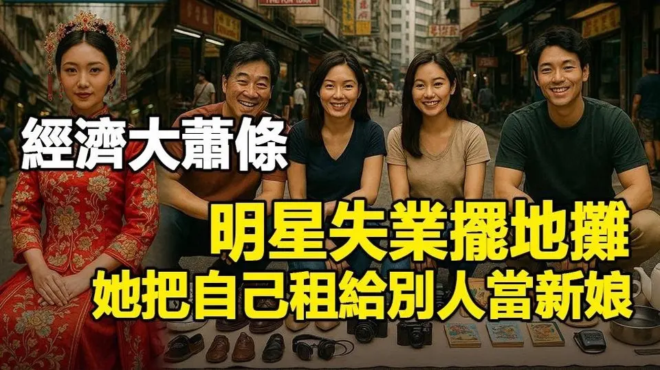 🔥🔥經濟大蕭條❗明星​​失業擺地攤炒麵賣雞爪茶葉蛋回收廢品❗她還把自己出租給別人當新娘❗