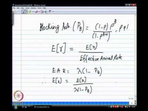 Mod-01 Lec-15 Queuing theory-IV