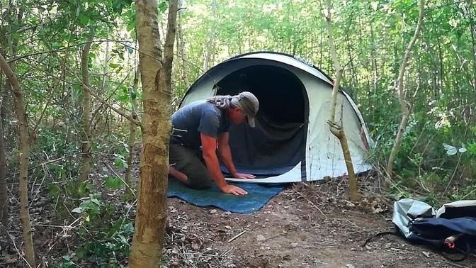 Wild Camping Alone Duringday Prospecting Gold Beautiful Wilderness Place
