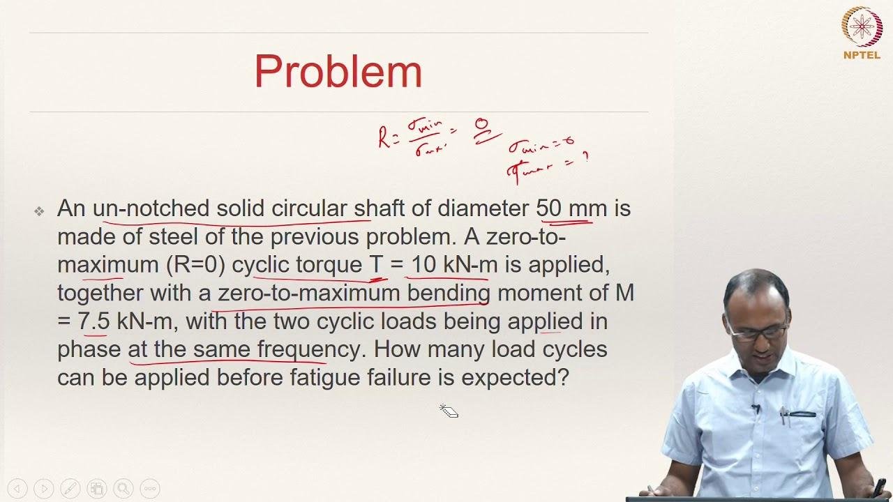 Lecture 26 Part 3 - Fatigue Failure of Materials (Multiaxial Fatigue and Variable Amplitude Loading)