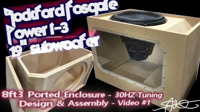 Massive Subwoofer, Massive Ported Box (Build)  Rockford Fosgate Power T3 19" Plexi Window VIDEO 1