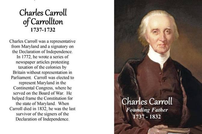 did charles carroll sign the declaration of independence
