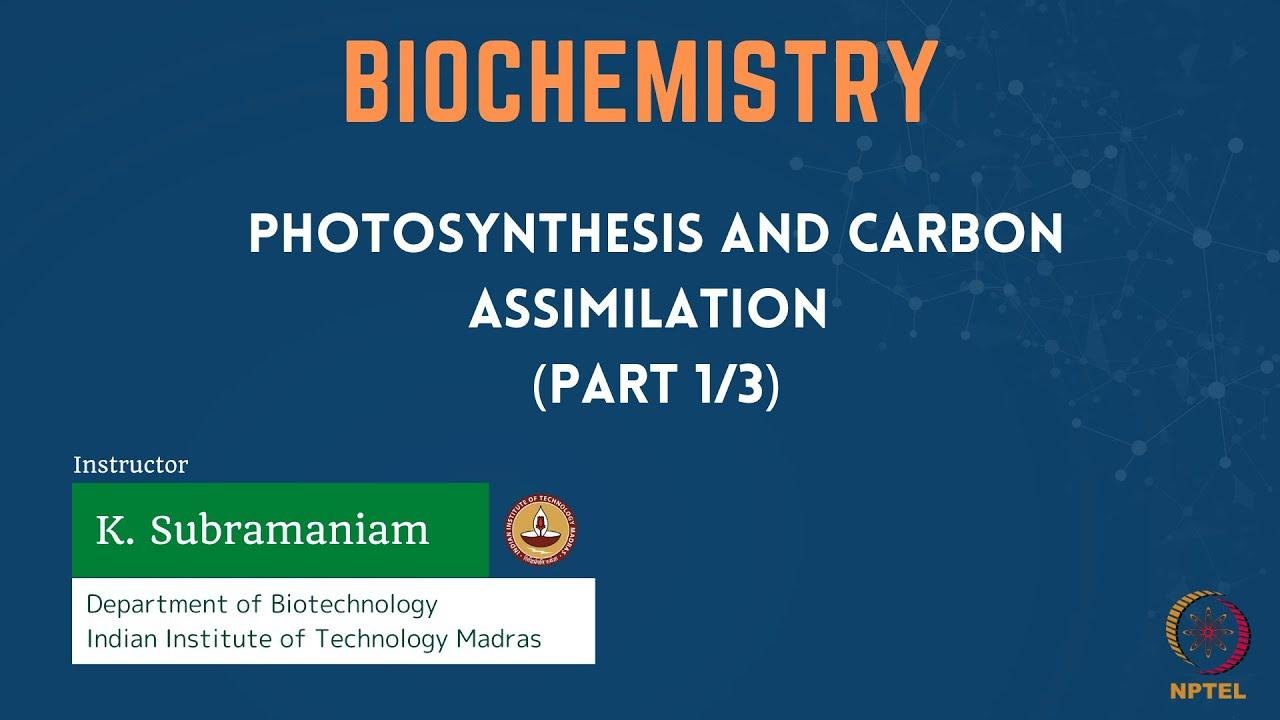 Photosynthesis and Carbon assimilation (Part 1/3)