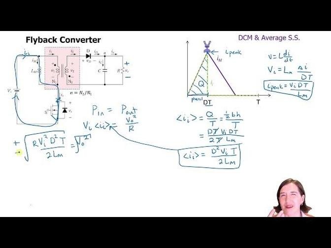 Flyback Converter Voltage Equation in Discontinuous Conduction Mode (DCM)