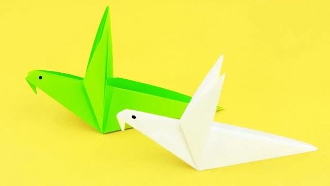 no-glue-paper-crafts-how-to-make-a-simple-paper-bird-easy-tutorials